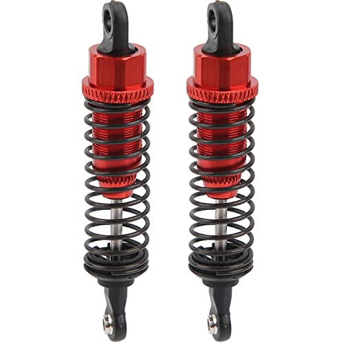 EVTSCAN Fernbedienungsauto Aluminiumlegierung 72mm Stoßdämpfer Schrägstrich 2WD RC Auto Leicht Einfach Installation RC -Auto -Enthusiasten (Red) von EVTSCAN