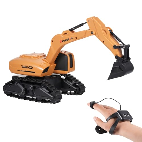 EVTSCAN Fernbedienungsbagger 2,4 GHz Gesten erfassen Roboterarm 360 ° rotierende Arbeitstabelle (-1) von EVTSCAN