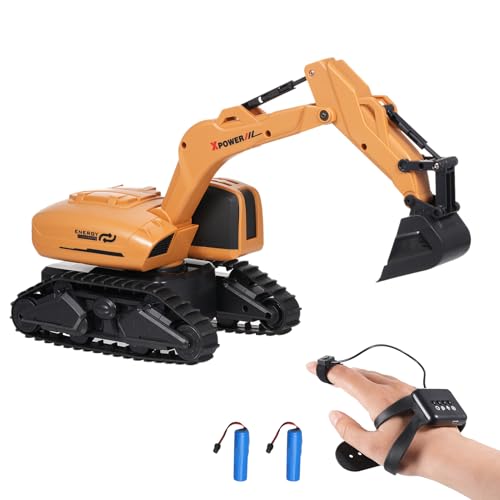EVTSCAN Fernbedienungsbagger 2,4 GHz Gesten erfassen Roboterarm 360 ° rotierende Arbeitstabelle (-2) von EVTSCAN
