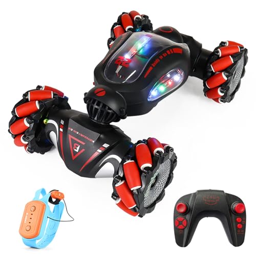 EVTSCAN Fernbedienungsstunt -Auto Dual Control Transformation Nacht Fahren Wasserspray Spaß (1 Batterie) von EVTSCAN