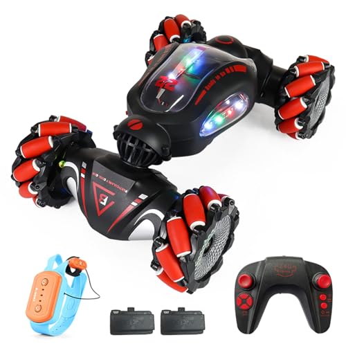 EVTSCAN Fernbedienungsstunt -Auto Dual Control Transformation Nacht Fahren Wasserspray Spaß (2 Batterie) von EVTSCAN