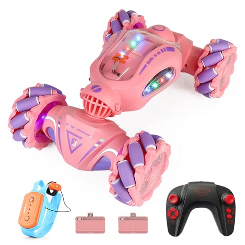 EVTSCAN Fernbedienungsstunt -Auto Dual Control Transformation Nacht Fahren Wasserspray Spaß (2 Batterie) von EVTSCAN