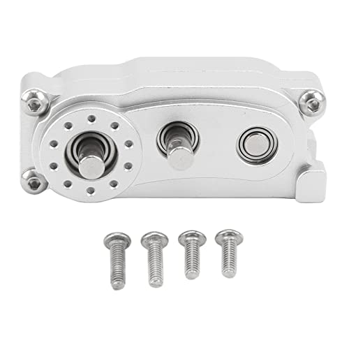 EVTSCAN Getriebeübertragungskoffer CNC bearbeitete anodierte Aluminiumlegierung RC -Teile für SCX10 1/10 RC -Auto 313 mm Radstand 2 Geschwindigkeit (Silver) von EVTSCAN