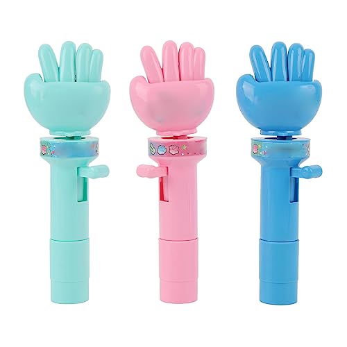 EVTSCAN Handheld Finger Rateing Game Entertainment Toy Rock Paper Scissors Set für Kids Green Pink Blue von EVTSCAN