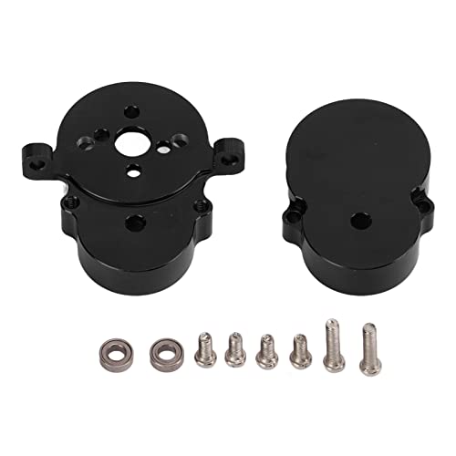 EVTSCAN Heckantrieb Getriebeschale RC Truck Metall Upgrade Teil für WPL D12 kleines Volumen, stabile Leistung für RC -LKW -Enthusiasten (Black) von EVTSCAN