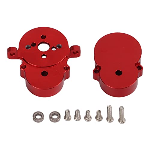 EVTSCAN Heckantrieb Getriebeschale RC Truck Metall Upgrade Teil für WPL D12 kleines Volumen, stabile Leistung für RC -LKW -Enthusiasten (Red) von EVTSCAN