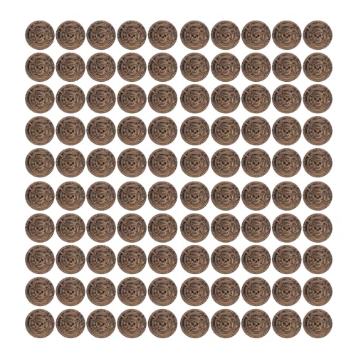 EVTSCAN Hohe Simulation detaillierte Plastikspielzeug -Requisite Set für Brettspiel -Party -Dekorationen Schatz (Antique Bronze Pirate Coins) von EVTSCAN