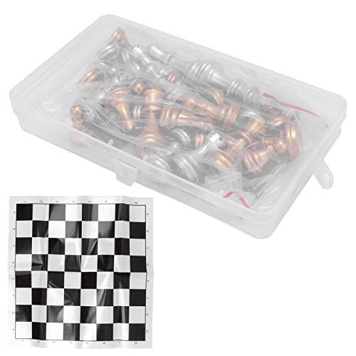 EVTSCAN Internationales Schach -Set Elektroplieren heißes Stempel Gold Silber Tragbares Schachsatz mit Plastikfolie Schachbrett EVTSCAN Internationales Schach -Set Elektroplieren heißes Stempel Gold Silber Tragbares Schachsatz mit Plastikfolie Schachbrett von EVTSCAN