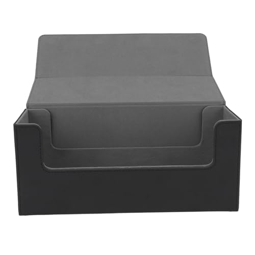 EVTSCAN Kartendeckbox PU Leder Magnetische Verschluss Spielkarte Speicherorganisator für Handelskarten Tarotkarten Desktop -Dekoration (Gray Inside) von EVTSCAN