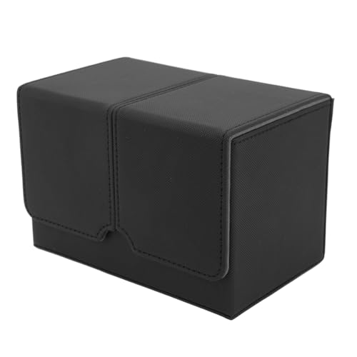 EVTSCAN Kartendeckbox Premium PU Leder Magnetkarten Lagerhalter Organizer Hülle für 160 Karten Tarot Trading Elegant Decoration Office Home (Black) von EVTSCAN