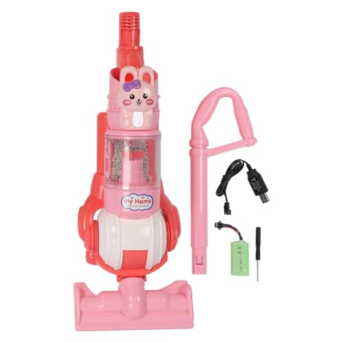 EVTSCAN Kinder Vakuumreiniger Spielzeug süßes Cartoon Design 180 ° rotierende Staubhafen -Musik Kleinkind -Housekeeping -Spielsachen von EVTSCAN
