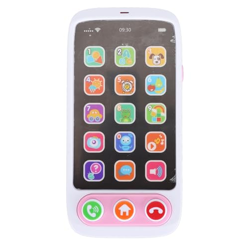 EVTSCAN Kinder musikalisches interaktives Handy Lernen Spielzeug für Kleinkind Baby Jungen Mädchen aufklären Musik klingt Bauchmuskeln (Pink) von EVTSCAN