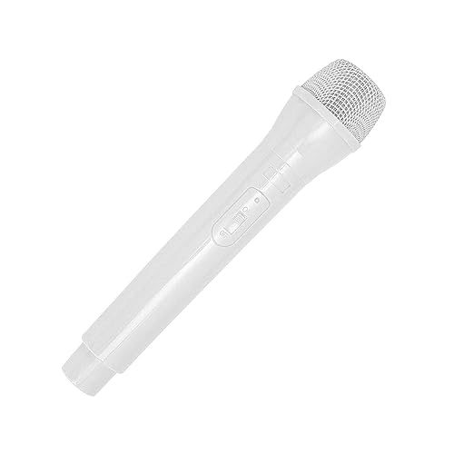 EVTSCAN Kinderspielzeugmikrofon tragbare realistische Plastikmikrofone Requisiten für die Leistung der Leistung Interview Phase Praxis (White) von EVTSCAN