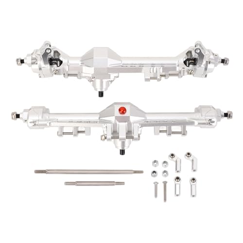 EVTSCAN Legierung Edelstahl Metall Vorne Hinten Portal Achse Set für 1/10 RC Crawler Silber von EVTSCAN