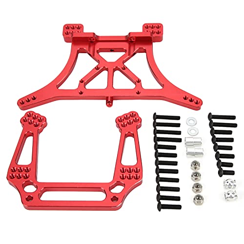 EVTSCAN Legierung vorderen Heck -Stoßturm -Metall -Metallteile für Schrägstrich 2WD 1/10 RC Modellauto (Red) von EVTSCAN