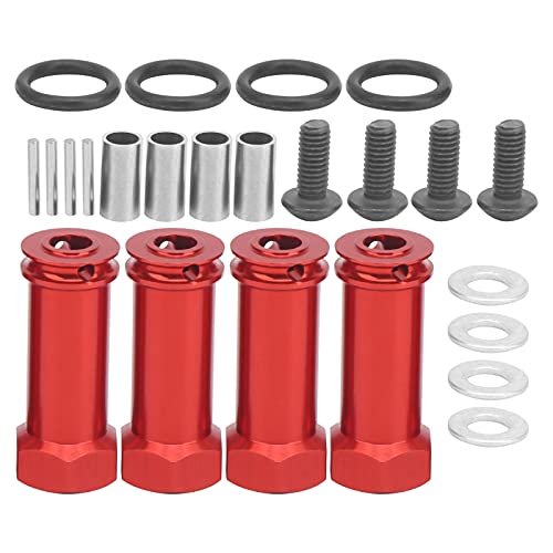 EVTSCAN Leichtmetallfelgen-Verlängerungsadapter zur Verbesserung der Stabilität von RC-Autos WLToys 144001 1/14 RC-Auto (Red) von EVTSCAN