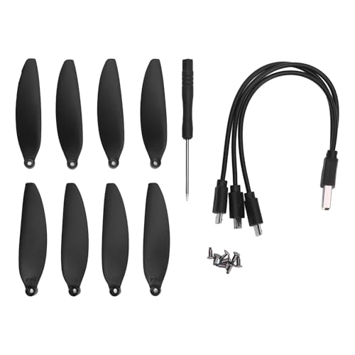 EVTSCAN Low -Rausch -Drohnen -Propellerleichter Leichter strapazierbarer Quadcopter -Paddel Ersatz für die -Serie E88 E58 Universal Drone Teile Kunststoff 2,52in 8 Pack von EVTSCAN
