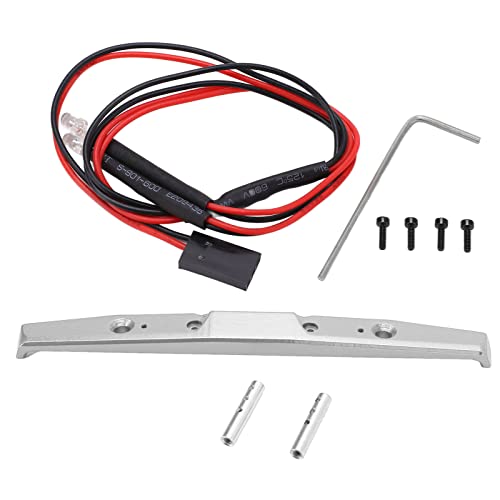 EVTSCAN Metal -Aluminiumlegierung vordere Stoßfänger LED -Licht für axiales SCX24 AXI00001 1/24 RC -Auto (Silver) von EVTSCAN