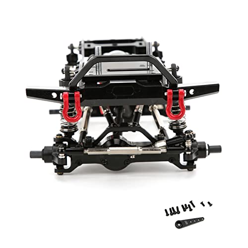 EVTSCAN Metall 1/16 RC -Karosserie -Chassis -Rahmen -Kit -Zubehör CNC -Bearbeitung Hochfest passend WPL C14 C24 (Black S-WPL-C14BL) von EVTSCAN