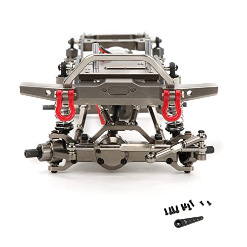 EVTSCAN Metall 1/16 RC -Karosserie -Chassis -Rahmen -Kit -Zubehör CNC -Bearbeitung Hochfest passend WPL C14 C24 (Titanium S-WPL-C14T) von EVTSCAN