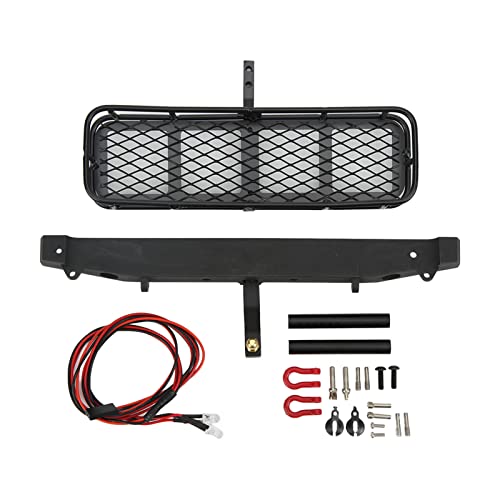 EVTSCAN Metall Heck Stoßstange Set RC Kühler Fernbedienung Autos Zubehör Schwarze Aluminiumlegierung Axial SCX10 II 4 90046 90047 1/10 RC Crawler von EVTSCAN