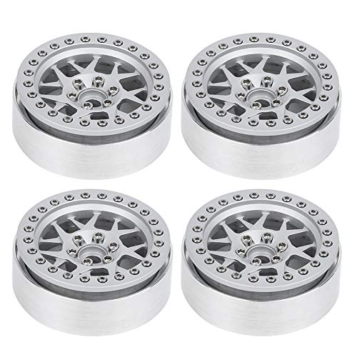 EVTSCAN Metall Wheel Hub RC -Autozubehör Stoßdicht einfache Installation für SCX10-4 1/10 RC Crawler (Silver) von EVTSCAN