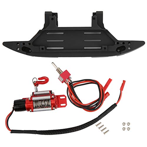 EVTSCAN Metall vordere Stoßfänger Basis -Upgrade Ersatzzubehör für -4 RC -Auto schwarz ohne Winde (with Winch) von EVTSCAN