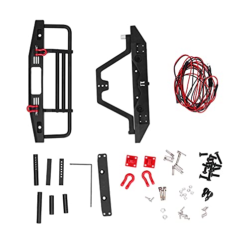 EVTSCAN Metall vorderen Stoßfänger mit LED -Leuchten für 4 SCX10 90046 1/10 RC -Auto Red Black Aluminiumlegierung Edelstahl EVTSCAN Metall vorderen Stoßfänger mit LED -Leuchten für 4 SCX10 90046 1/10 RC -Auto Red Black Aluminiumlegierung Edelstahl von EVTSCAN