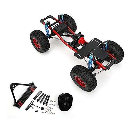 EVTSCAN Metallauto-Rahmen Kohlefaser-Chassis-Stoßfänger für SCX10 II RC-Automodellgeschwindigkeit Rennstadel im Gelände (Black) von EVTSCAN