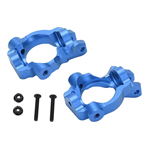 EVTSCAN Metallfront C Hubs Caster Blocks Spindelträger losi Lasernut U4 1/10 RC -Auto Leicht -Aluminiumlegierung (Blue) von EVTSCAN