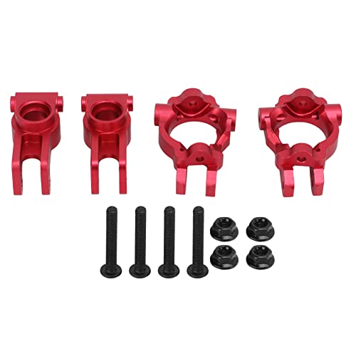 EVTSCAN Metallfront C Hubs Spindelträger mit Hecknabenträgern für Losi Lasernut U4 1/10 RC -Auto (Red) von EVTSCAN