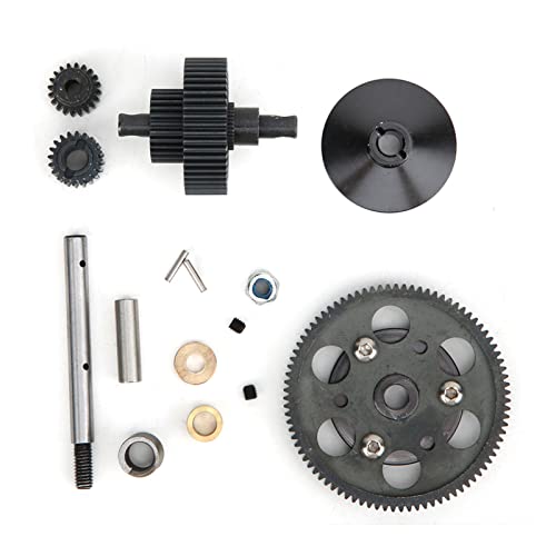EVTSCAN Metallgetriebe Zahnräder Set Schwarz Upgrade Kits für 1/10 RC Crawler Axial SCX10 von EVTSCAN