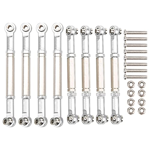 EVTSCAN Metalllenker Pull Rod Upgrade Kit für RC Car Climbing Truck Semi Truck Legierung (Silver) von EVTSCAN