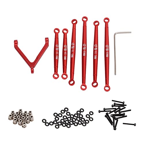 EVTSCAN Metallverbindung Pull -Stange -Stange -Kit -Upgrade -Leistung RC -Cars Zubehör AXIAL SCX24 1/24 Fernbedienung (Red) von EVTSCAN