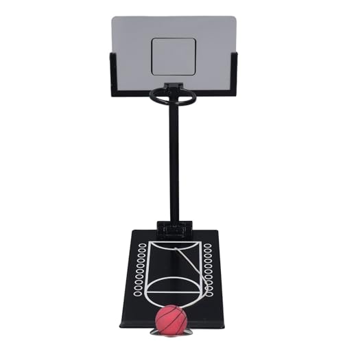 EVTSCAN Mini Foldable Desktop -Basketballspiel tragbares schwarzes Aluminium -Legierungsspielzeug für Heimbüroreisen von EVTSCAN