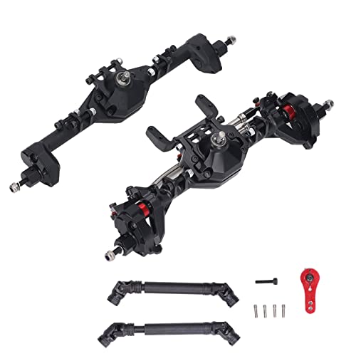 EVTSCAN RC -Achse CNC Aluminiumlegierung vorderen Heck -Portalachse verbessert die Leistung und Stabilität für axiale scx10ii RGT 86100 Redcat Gen8 (Black) von EVTSCAN