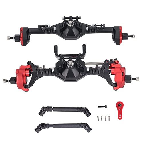 EVTSCAN RC -Achse CNC Aluminiumlegierung vorderen Heck -Portalachse verbessert die Leistung und Stabilität für axiale scx10ii RGT 86100 Redcat Gen8 (Black Red) von EVTSCAN