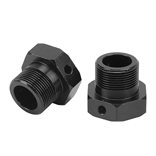 EVTSCAN RC Aluminium Wheel Hex Hubs Legierung Stabiler Steuerelement Bright Color 2pcs für arrma 1/5 Ausgestoßener Kraton 8s (Black) von EVTSCAN