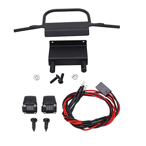 EVTSCAN RC Aluminium vordere Stoßfänger mit LED -Scheinwerfer für MN86 G500 1/12 RC -Auto Superior Lighting Performance and Protection (R787a) von EVTSCAN