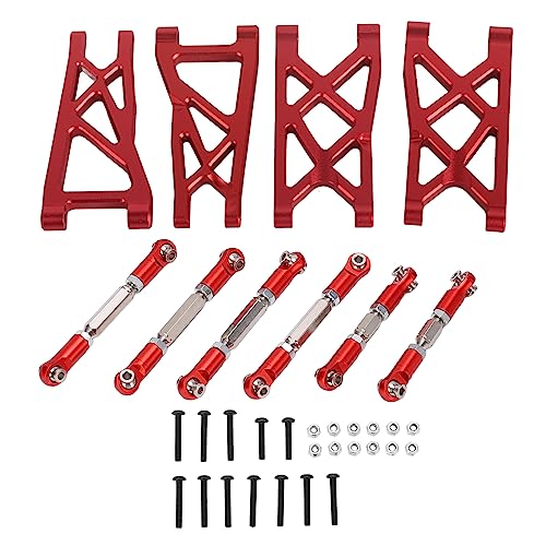 EVTSCAN RC Aluminium vordere hintere Federungsarme und Pull -Stangenlenker -Servoverbindungen für ARRMA SENTON 1/10 RC -Auto festgelegt (Red) von EVTSCAN