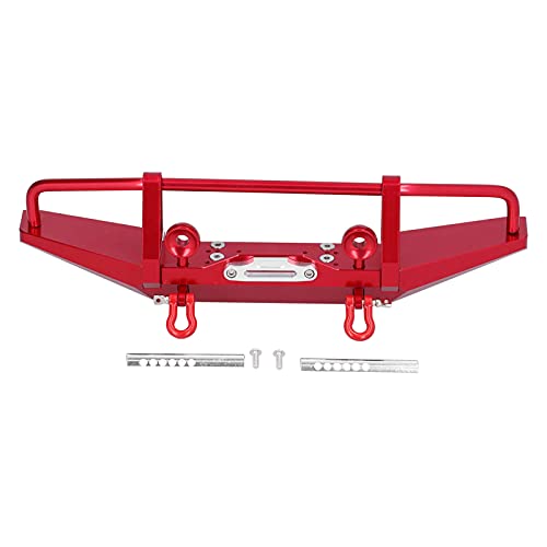 EVTSCAN RC Aluminiumlegierung vordere Stoßfänger hochwertige, Starke Schnellfreisetzung für SCX10 90046 90047 1/10 RC Crawler (Red) von EVTSCAN