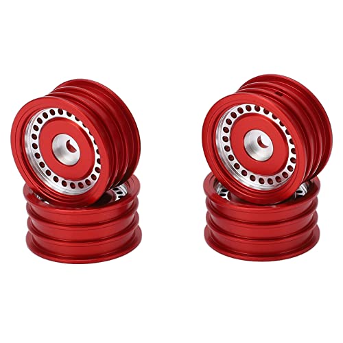 EVTSCAN RC -Auto Aluminiumlegierung 24 Lochrad Nabe für axial SCX24 AXI90081 AXI00001 1/24 (Red) von EVTSCAN