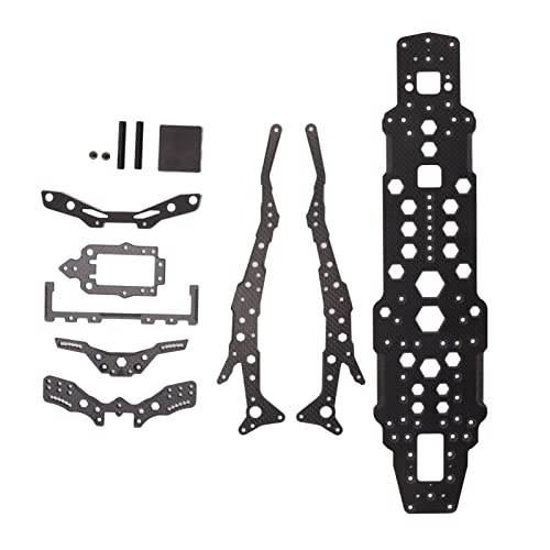 EVTSCAN RC -Auto -Chassis -Rahmen -Kit Carbonfaser Aluminiumlegierung Leichtes RC -Auto -Upgrade -Kit für den 3. D5S MR 1/10 (Black) von EVTSCAN