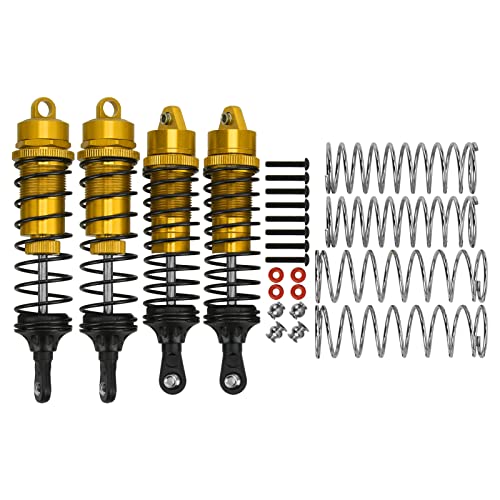EVTSCAN RC -Auto Einstellbarer Aluminium -Stoßdämpfer Set ausgewogenes Antriebszubehör für 1/10 Fernbedienungsauto (Gold) von EVTSCAN