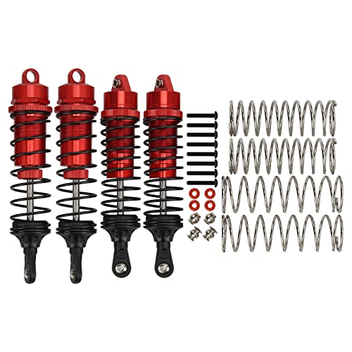 EVTSCAN RC -Auto Einstellbarer Aluminium -Stoßdämpfer Set ausgewogenes Antriebszubehör für 1/10 Fernbedienungsauto (Red) von EVTSCAN