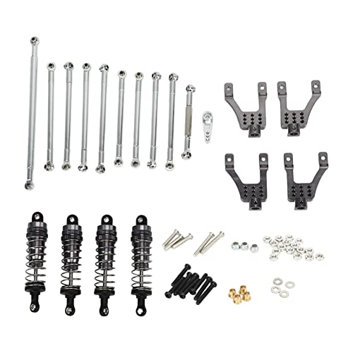 RC -Auto -Modifikationsteile Mn86 1:12 Crawler RC Pull Rod Lenkung Links Stoßdämpfer Set (Silver) von EVTSCAN