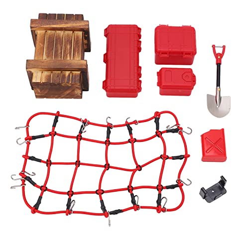 EVTSCAN RC Auto Simulations Werkzeuge Koffer Set für SCX10 Klettern Autozubehör (Red) von EVTSCAN