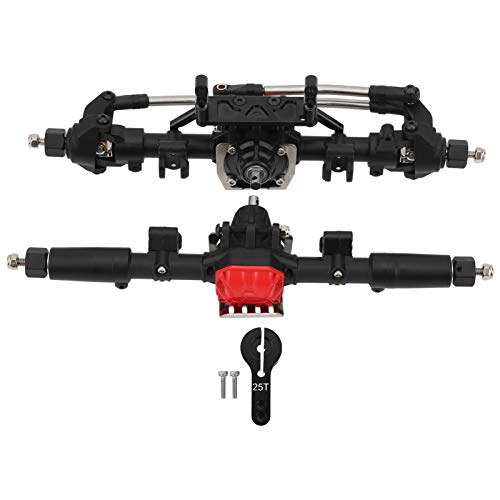 EVTSCAN RC -Auto vorne hinter Achse Upgrade -Teilezubehör für SCX10 II 90046 90047 1/10 Schwarz geeignet (Official Pass) von EVTSCAN