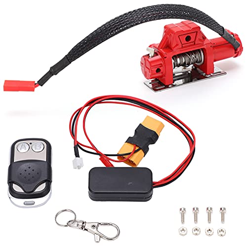 EVTSCAN RC Automatische Winde Wireless Fernbedienung für Axial SCX10 Metal Kit (Red) von EVTSCAN
