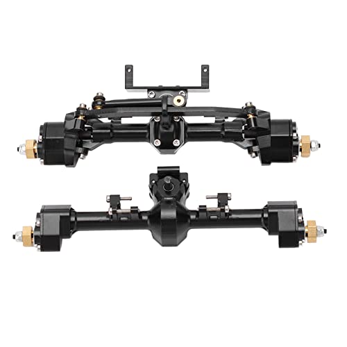 EVTSCAN RC -Autometallmetall vorne Heck -Portalachse -Aluminiumlegierung für axial 1/24 SCX24 Performance Upgrade (Black) von EVTSCAN